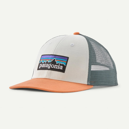 P-6 Logo LoPro Trucker Hat - White w/Peach Sherbet