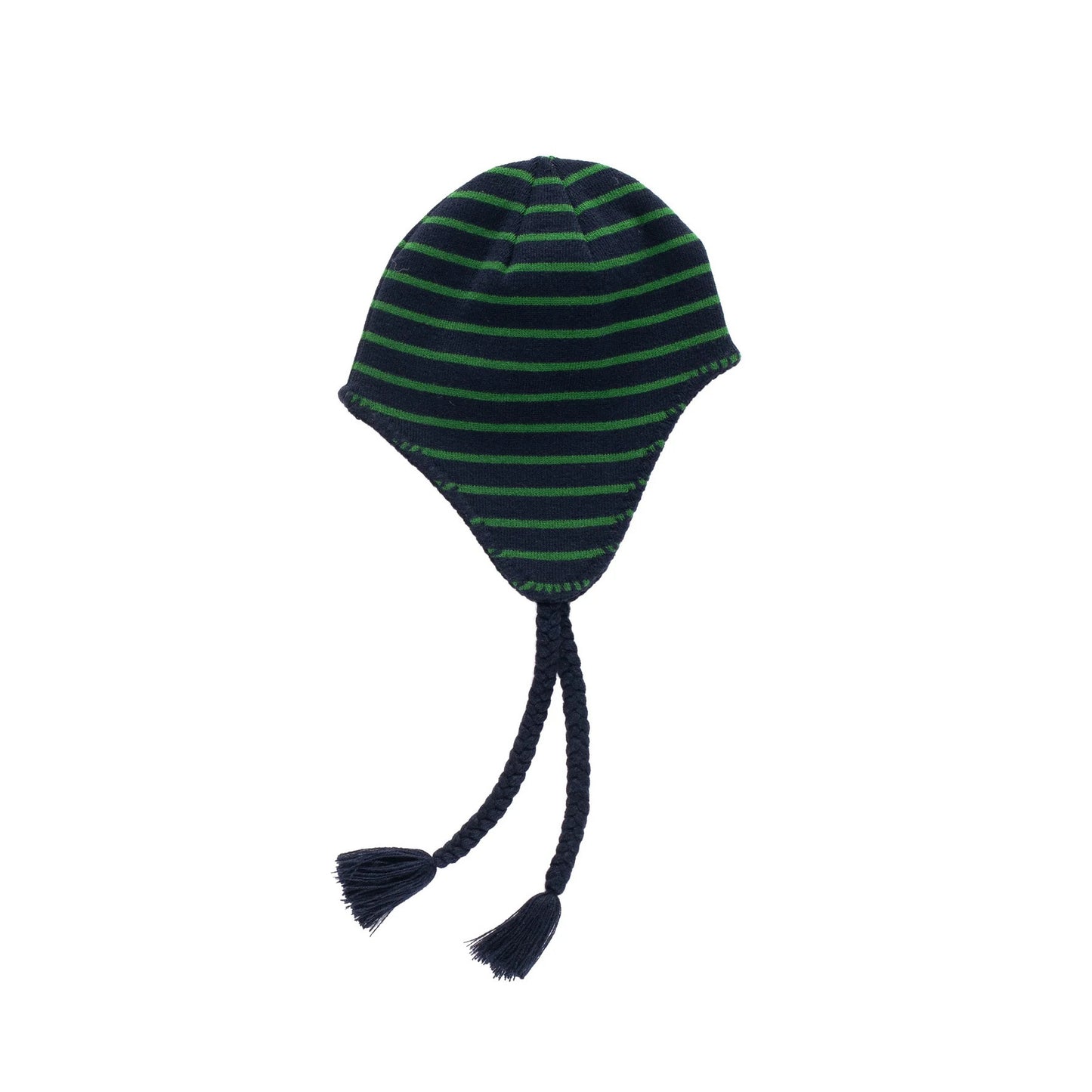 Reversible Earflap Beanie - Navy/Juniper