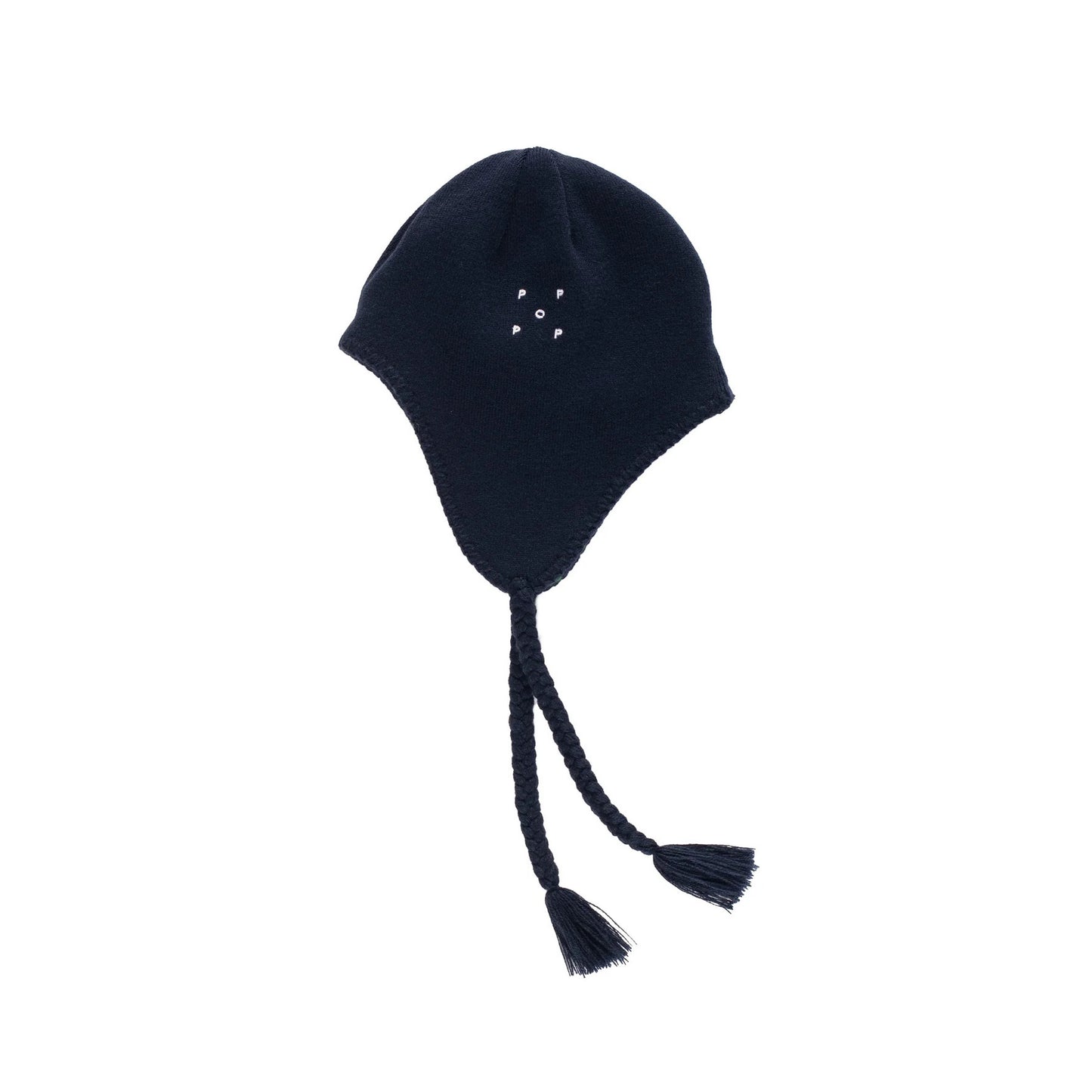 Reversible Earflap Beanie - Navy/Juniper