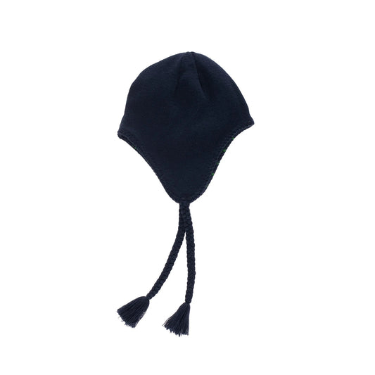Reversible Earflap Beanie - Navy/Juniper