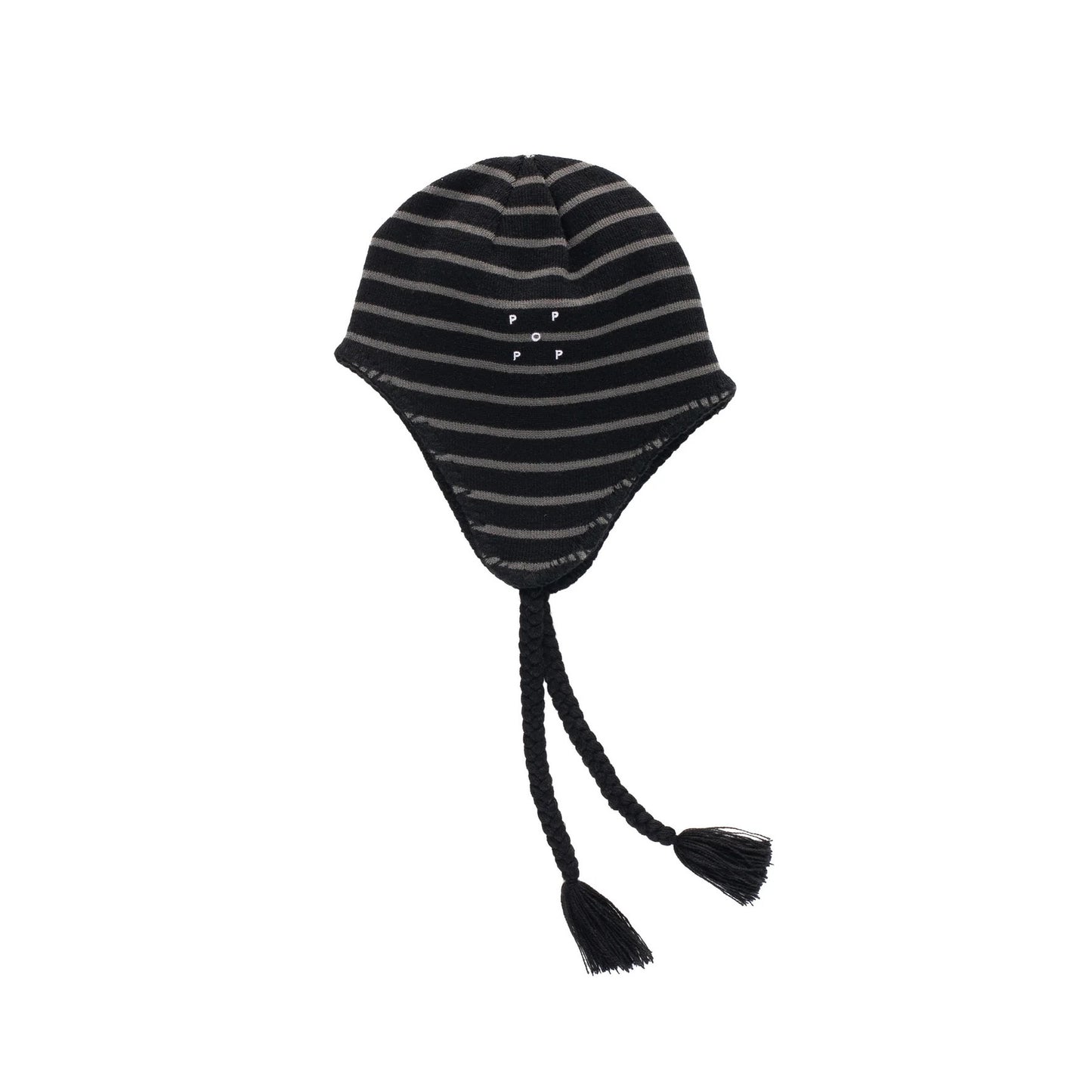 Reversible Earflap Beanie - Black/Charcoal