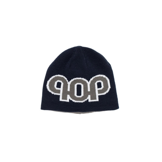 Reversible Pub Skull Beanie - Grey/Navy