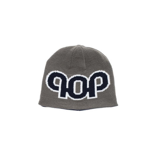 Reversible Pub Skull Beanie - Grey/Navy