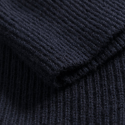 Hagen Cotton Wool Jacket - Dark Navy