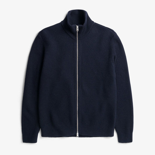 Hagen Cotton Wool Jacket - Dark Navy