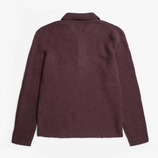 Rasmus Relaxed Brushed Polo - Mahogany