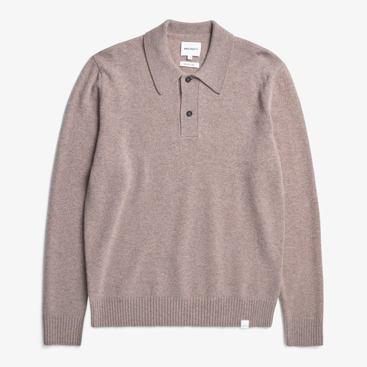Norse Standard Merino Lambswool Polo - Clay