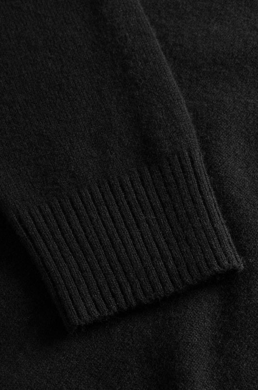 Norse Standard Merino Lambswool Polo - Black