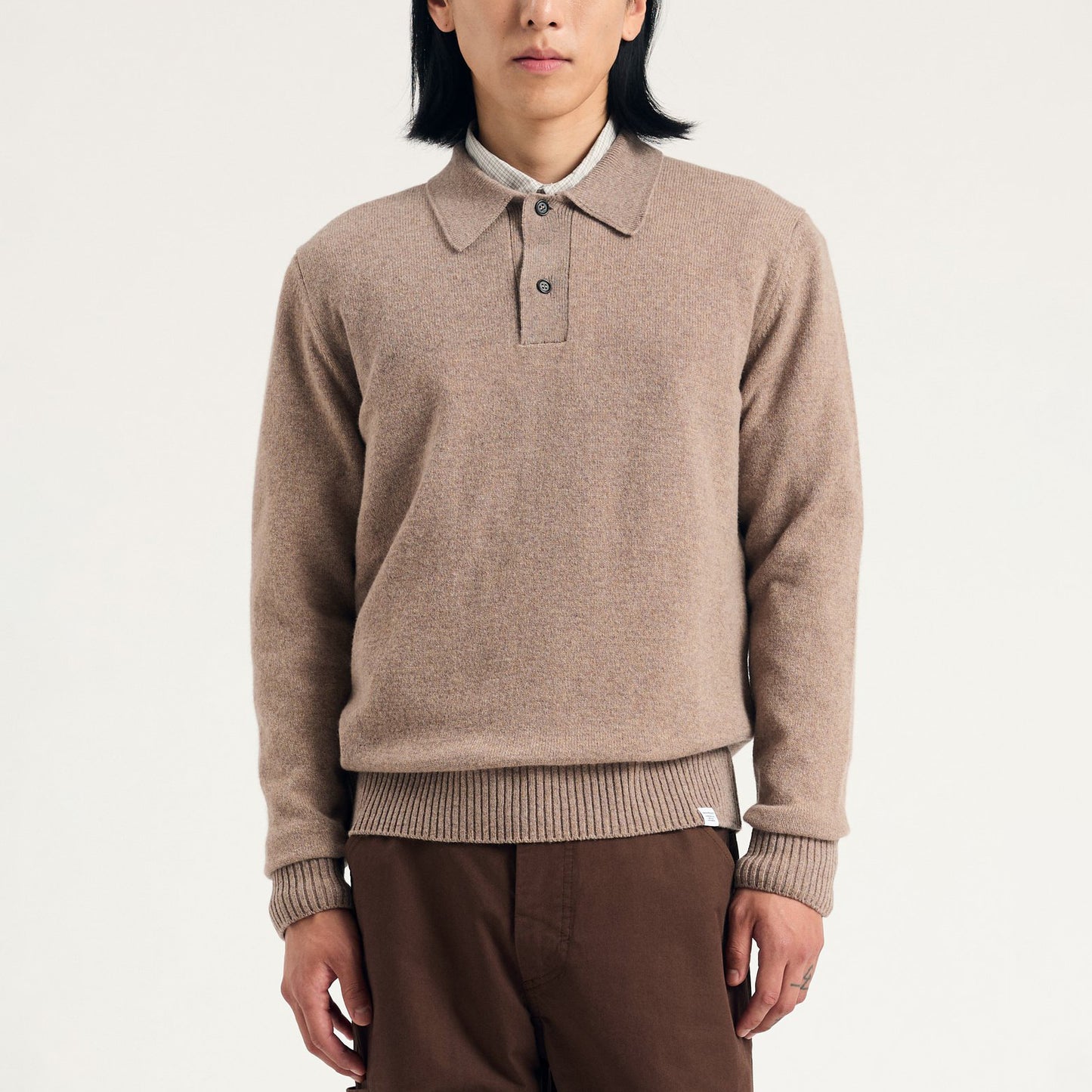 Norse Standard Merino Lambswool Polo - Clay