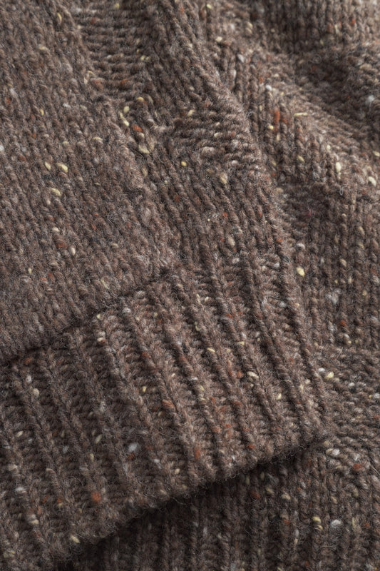 Jonas Donegal Diamond Sweater - Seal Brown