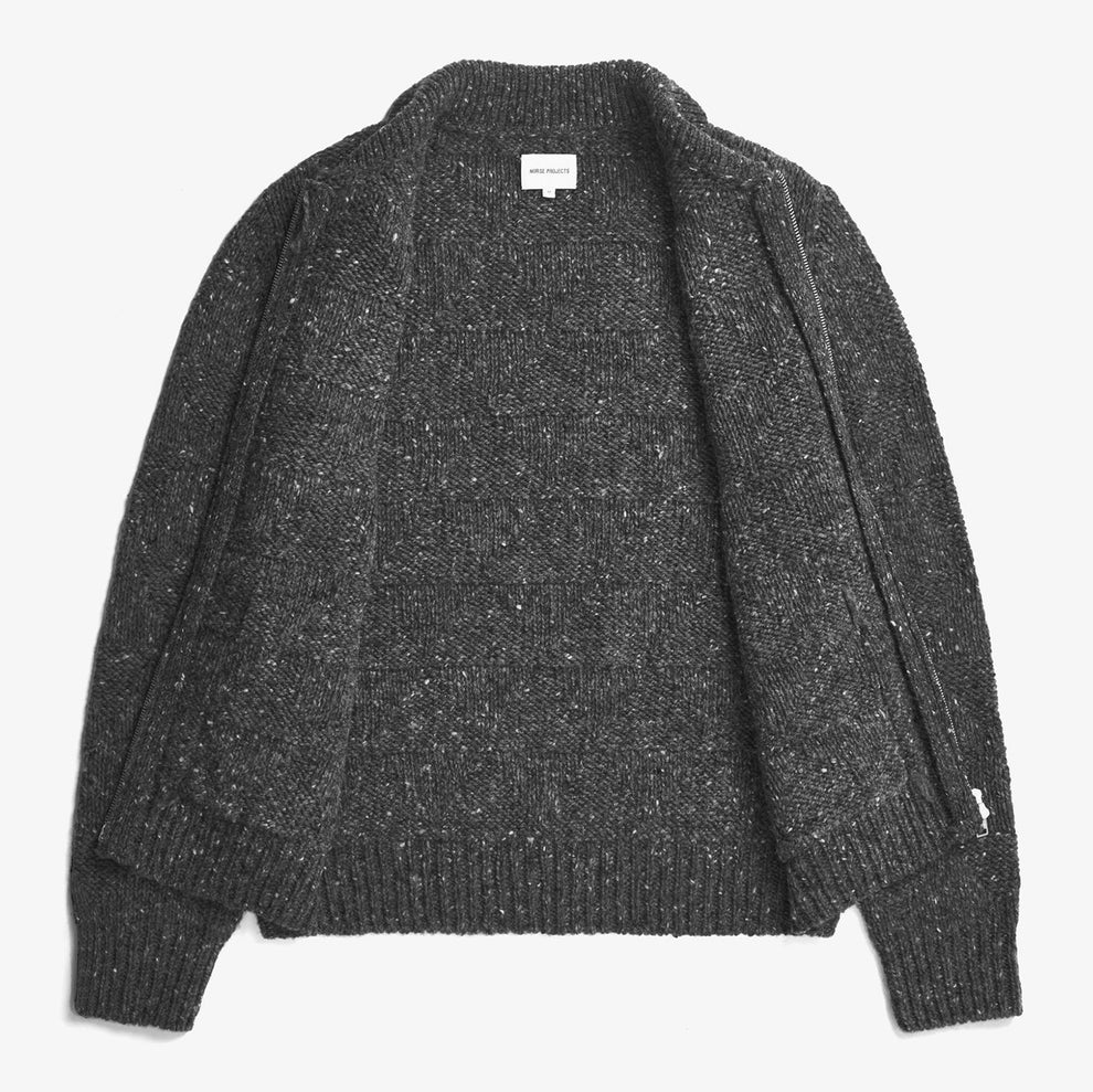 Norse Projects Erik Donegal Diamond Jacket in Grey Melange