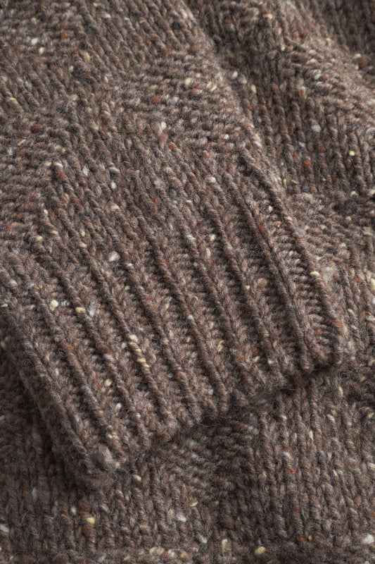 Jonas Donegal Diamond Sweater - Seal Brown