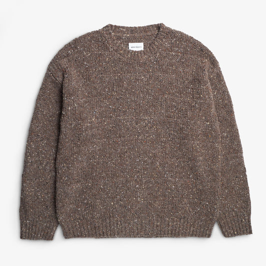 Jonas Donegal Diamond Sweater - Seal Brown