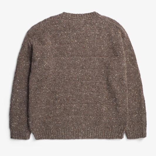 Jonas Donegal Diamond Sweater - Seal Brown
