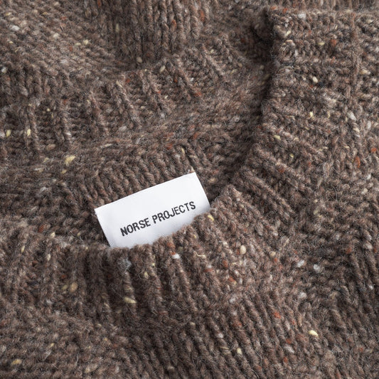 Jonas Donegal Diamond Sweater - Seal Brown