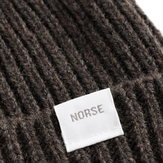 Norse Standard Merino Lambswool Beanie - Heathland Brown
