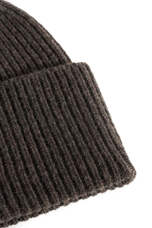 Norse Standard Merino Lambswool Beanie - Heathland Brown