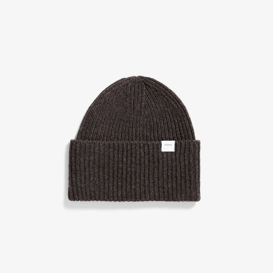 Norse Standard Merino Lambswool Beanie - Heathland Brown