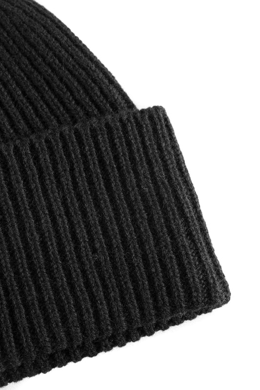 Norse Standard Merino Lambswool Beanie - Black