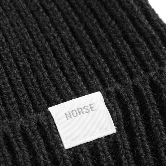 Norse Standard Merino Lambswool Beanie - Black