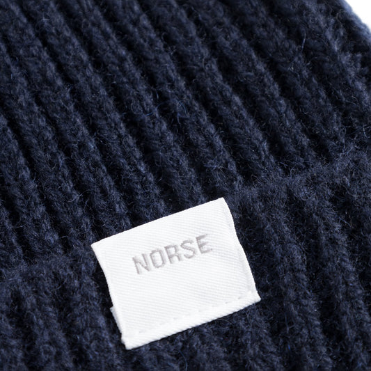 Norse Standard Merino Lambswool Beanie - Dark Navy