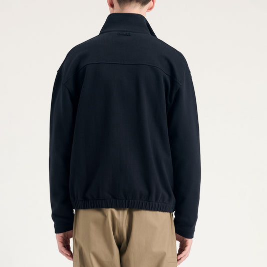 Bjorn Relaxed Organic Loopback Track Jacket - Dark Navy