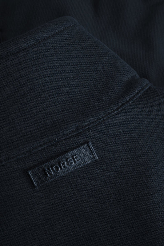 Bjorn Relaxed Organic Loopback Track Jacket - Dark Navy