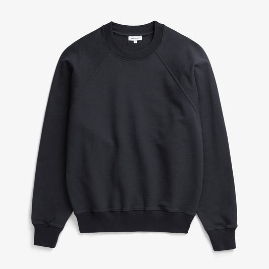 Tyr Relaxed Organic Loopback Raglan Crew - Dark Navy