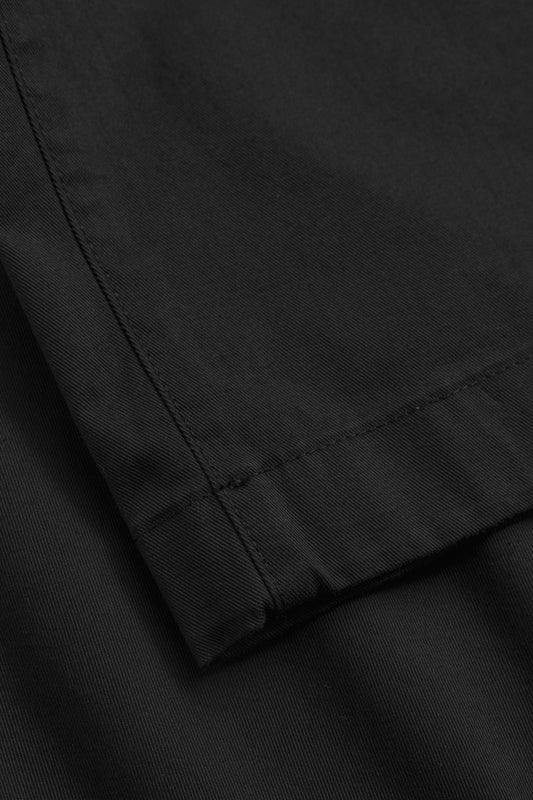 Benn Relaxed Twill Pleated Trouser - Black