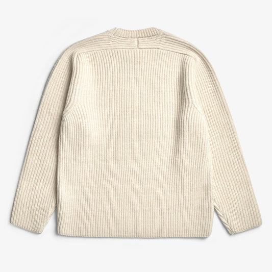 Sigurd Military Rib Crew Neck - Ecru