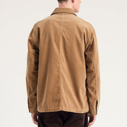 Folke Wide Corduroy Chore Jacket - Utility Khaki