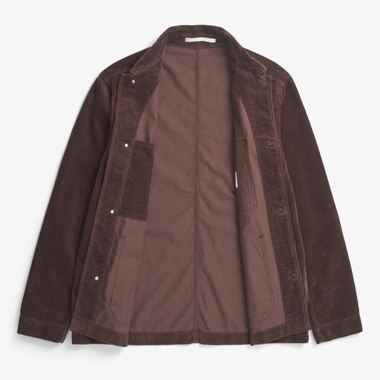 Folke Wide Corduroy Chore Jacket - Espresso