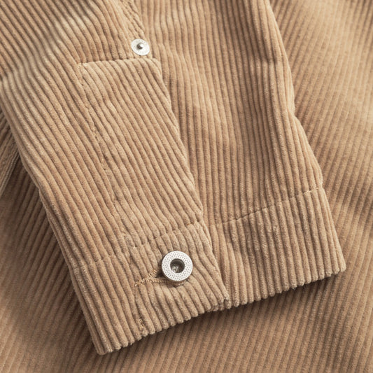 Folke Wide Corduroy Chore Jacket - Utility Khaki