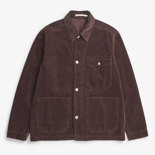 Folke Wide Corduroy Chore Jacket - Espresso