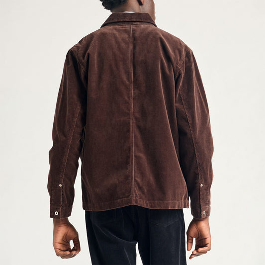 Folke Wide Corduroy Chore Jacket - Espresso
