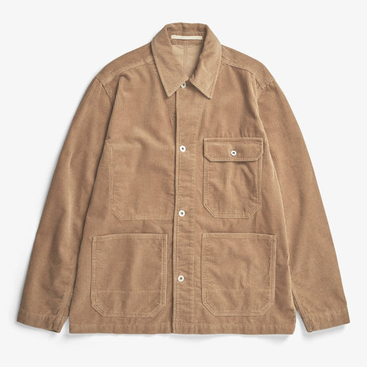 Folke Wide Corduroy Chore Jacket - Utility Khaki