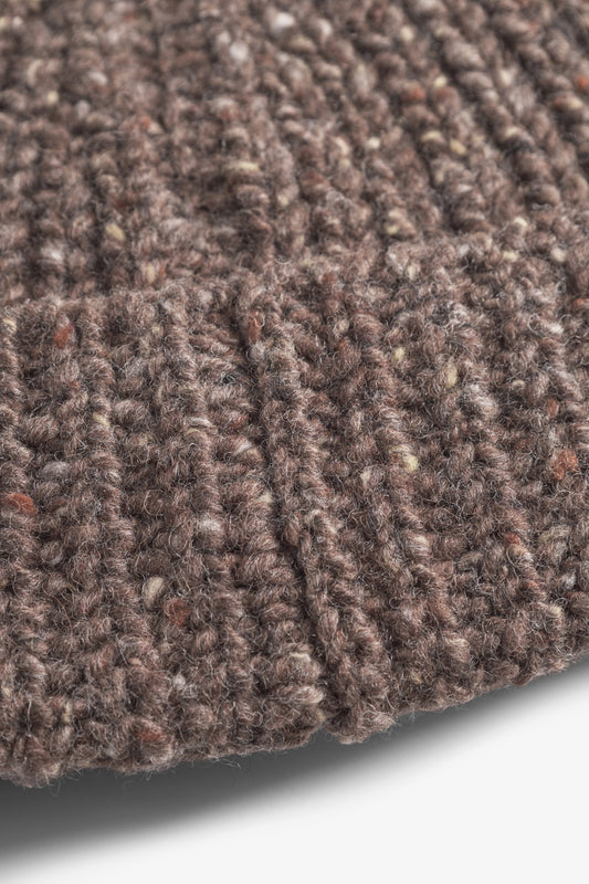 Daniel Donegal Rib Beanie - Seal Brown