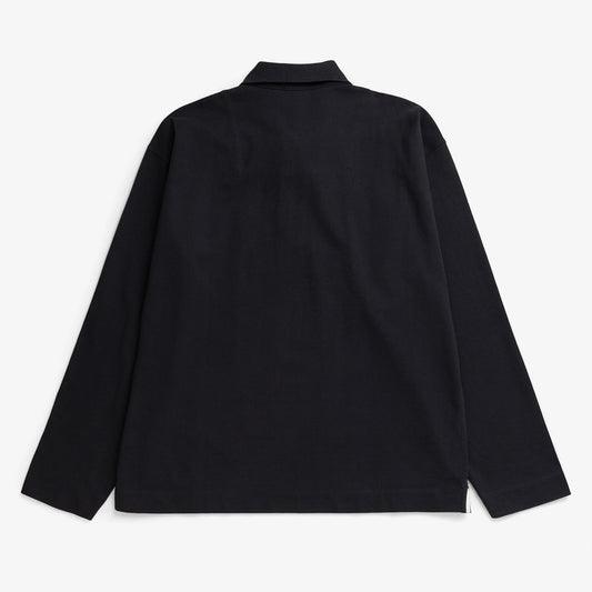 Isefjord Compact Cotton LS Polo - Black