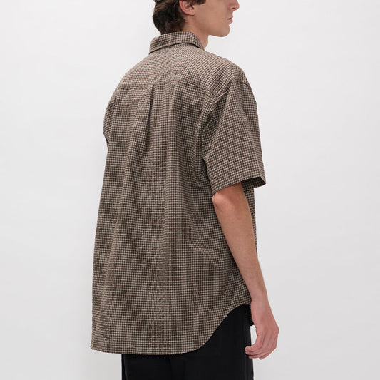 Espevik Oversized Check SS Shirt - Taupe