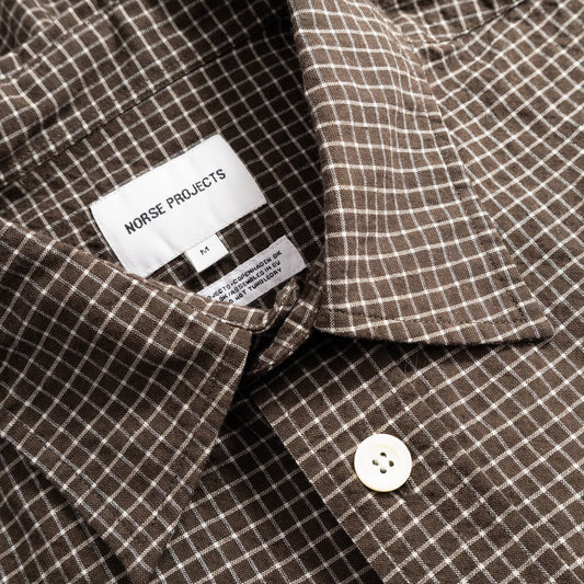 Espevik Oversized Check SS Shirt - Taupe