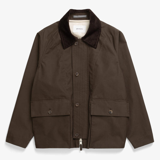 Holmen Wax Raglan Light Jacket - Delicioso Brown