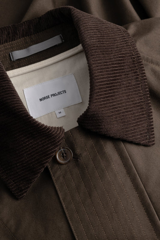 Holmen Wax Raglan Light Jacket - Delicioso Brown