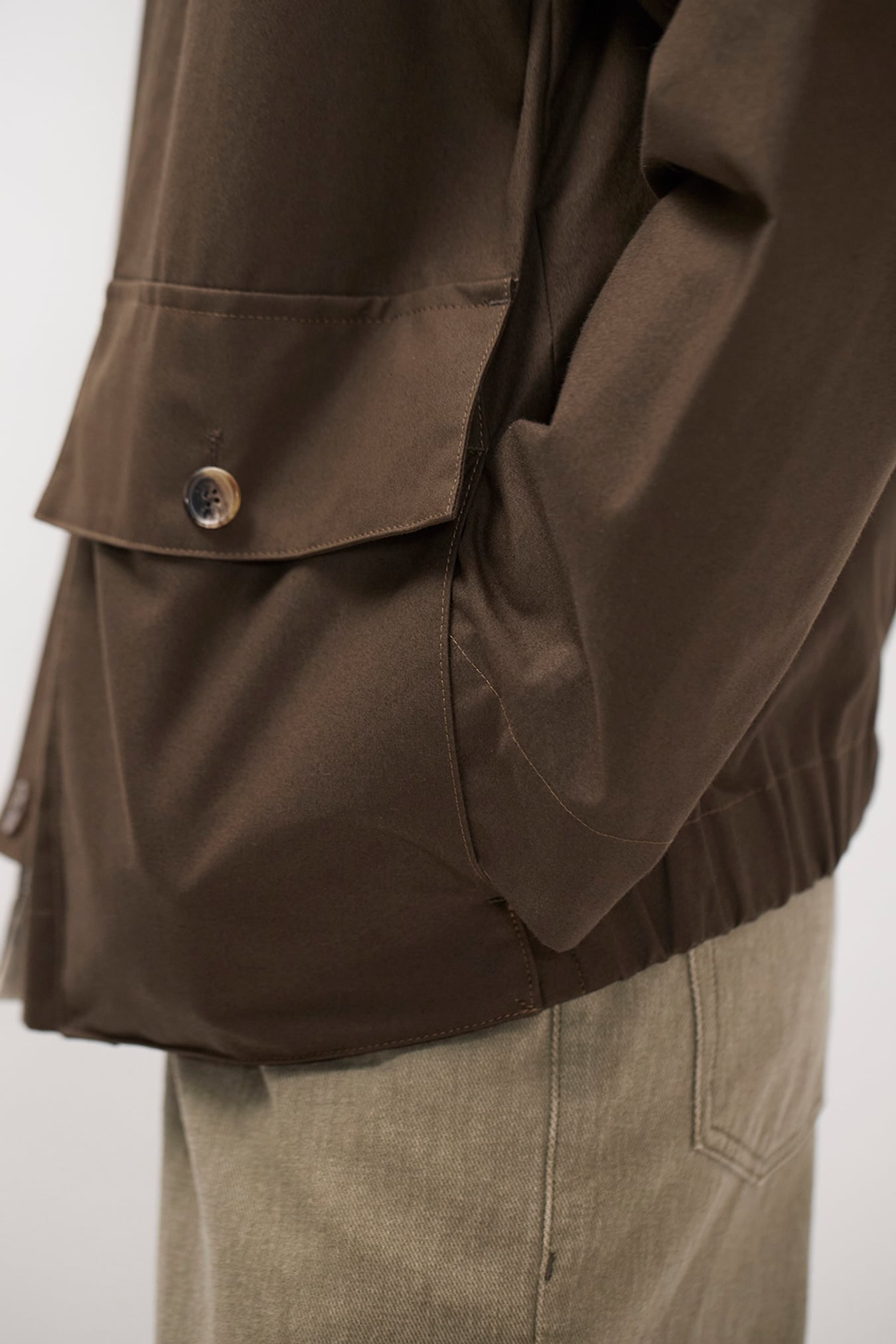 Holmen Wax Raglan Light Jacket - Delicioso Brown