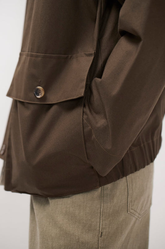 Holmen Wax Raglan Light Jacket - Delicioso Brown