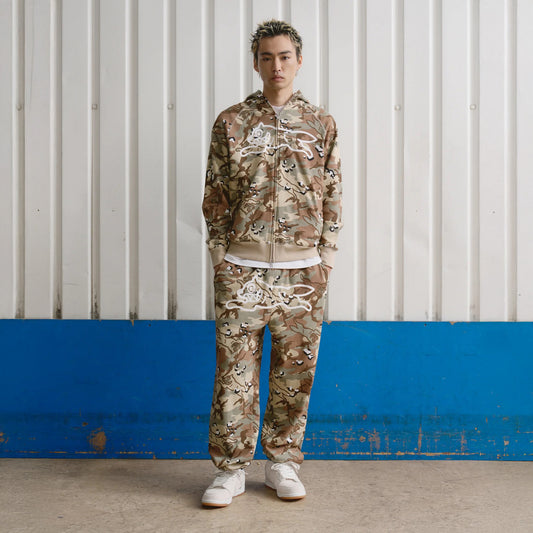 Choc Chip Running Dog Zip Through Hood - Camo