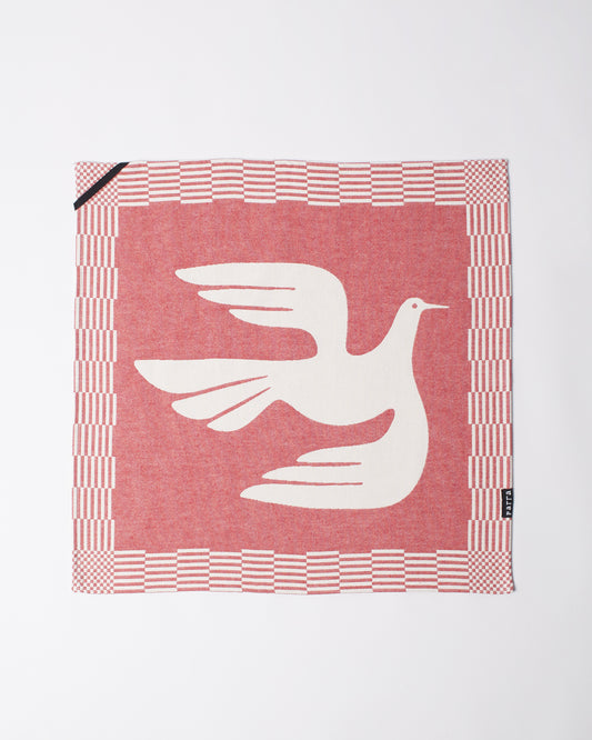 Infinite kitchen bird towel set - Red