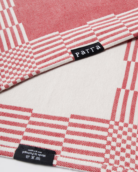 Infinite kitchen bird towel set - Red