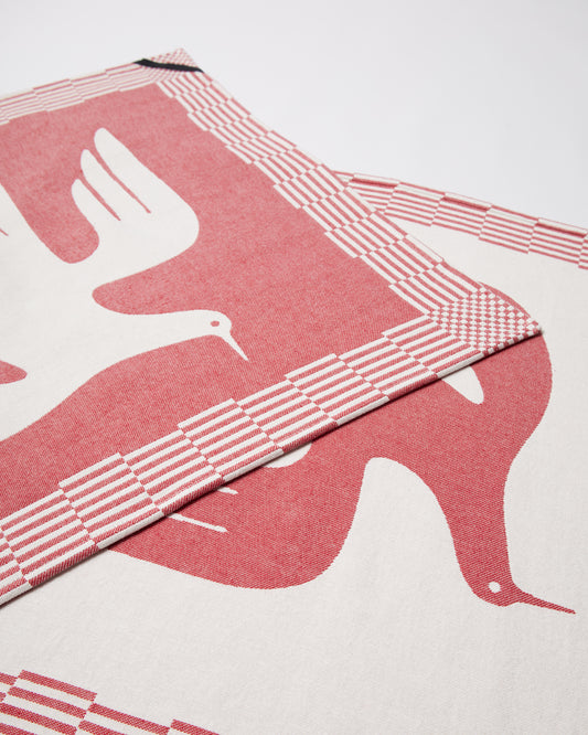 Infinite kitchen bird towel set - Red