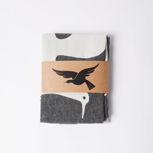 Infinite kitchen bird towel set - Black