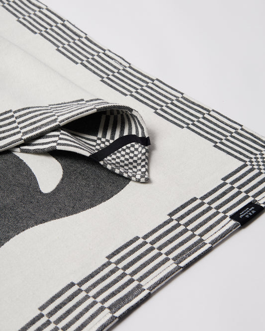 Infinite kitchen bird towel set - Black